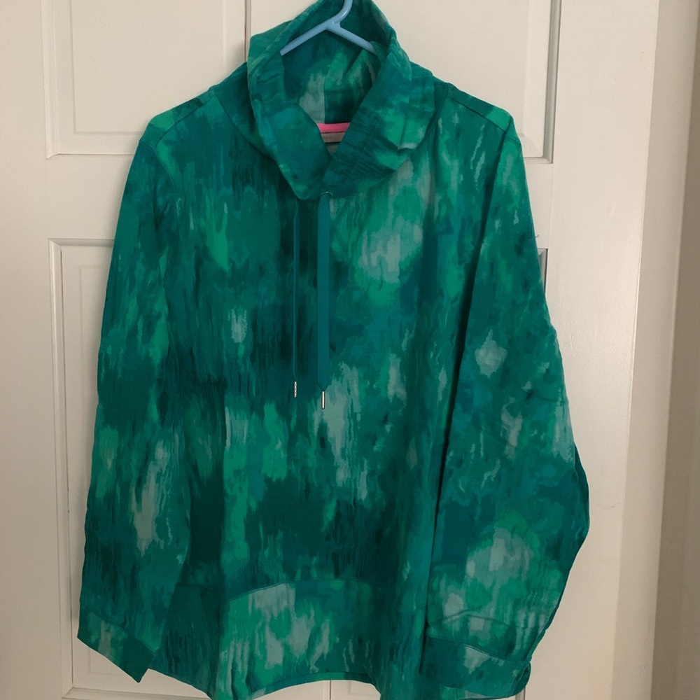 Isaacmizrahi Live Plus Size, Half Hood, Cotton Bl… - image 1